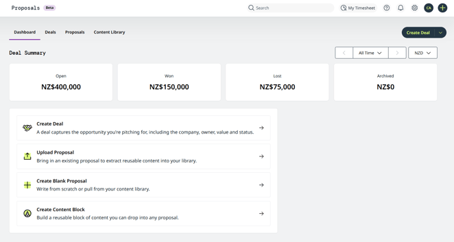 proposals homepage